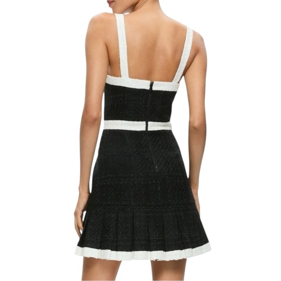 NWT Alice + Olivia Clarine Pleated Dress Size 4 - Picture 3 of 8